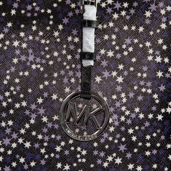 Michael Kors Purple Stars Leather Large Tote - Picture 5 of 6